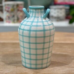 NWT Anthropologie Handpainted Aqua Milos Vase, Small